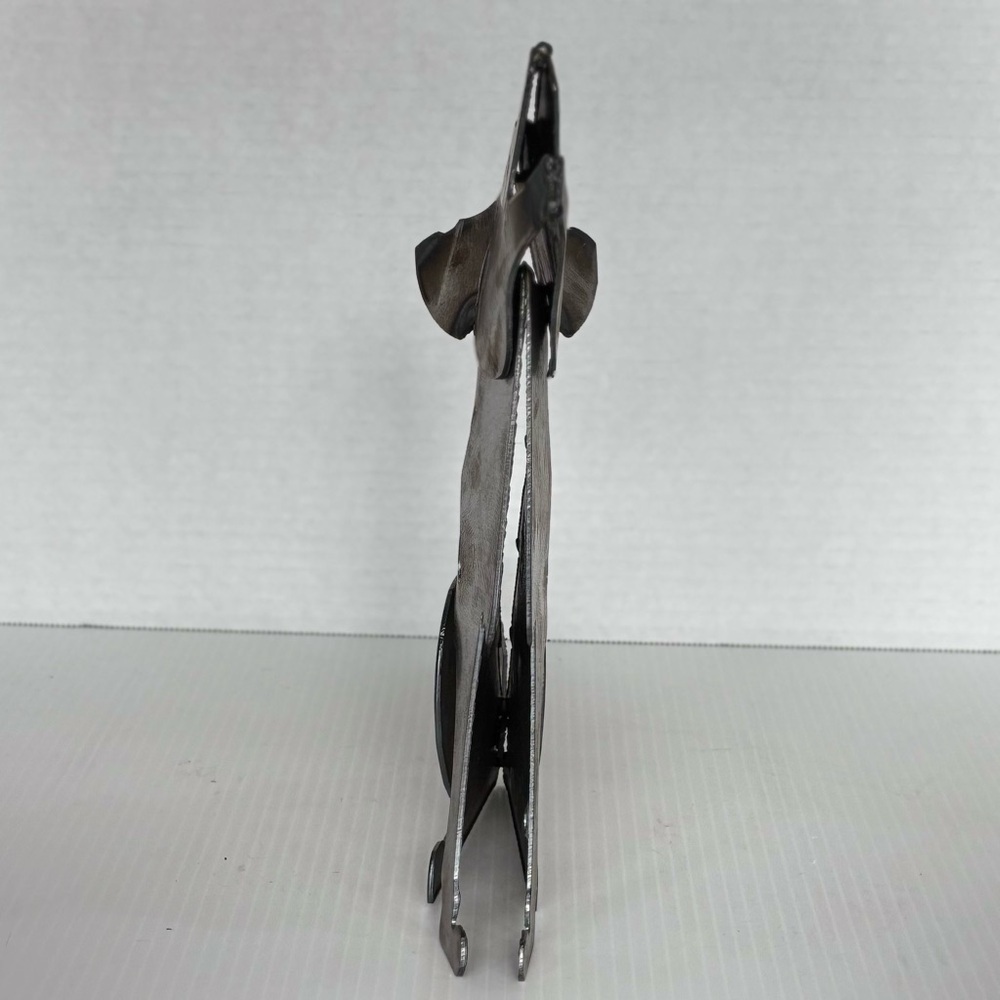 Coyote howling Metal Stand Art Decor Southwest house garden 9.75” Tall - Picture 2 of 8